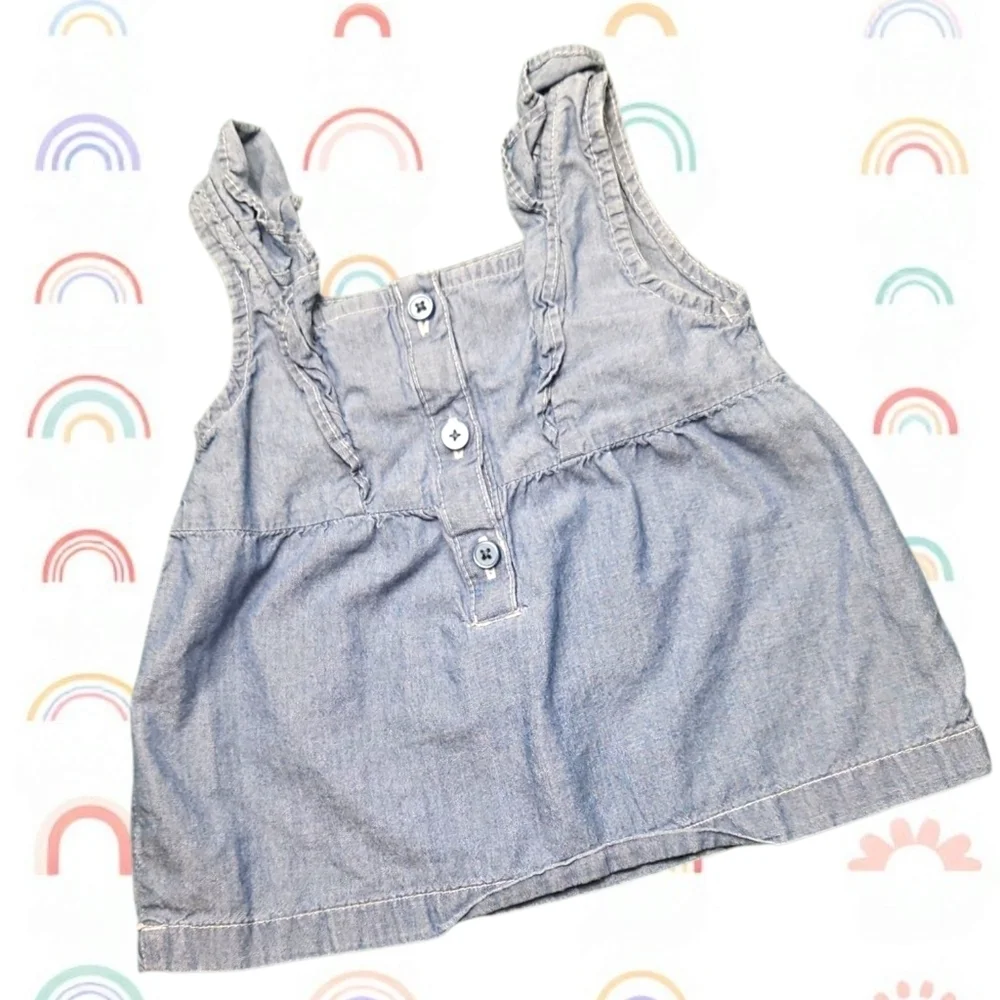 Carter's Baby Girls 9 Months Bundle Bathing Suit, Leggings, Denim Ruffle Top